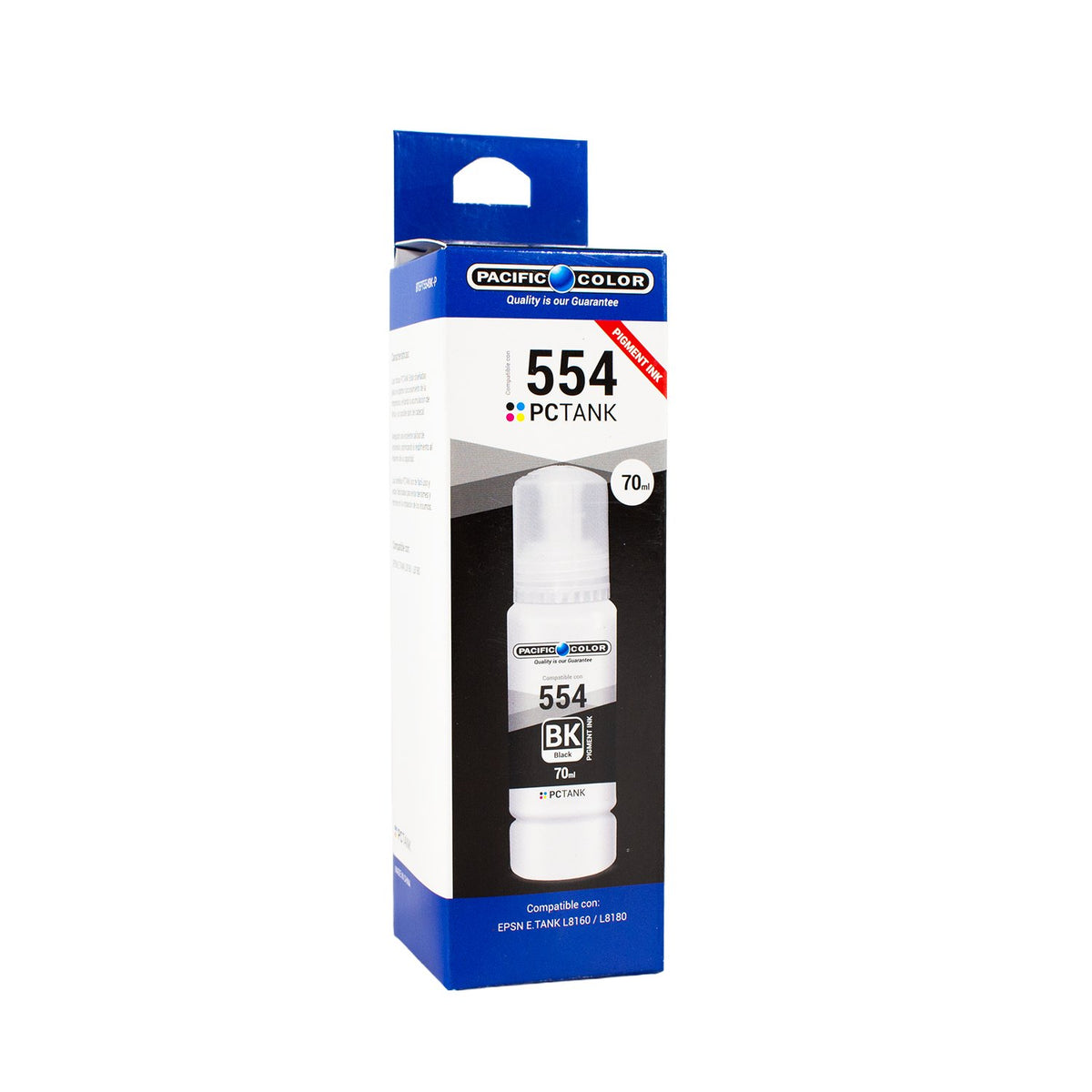 Botella De Tinta Para Epson T554 Pigmentada Black