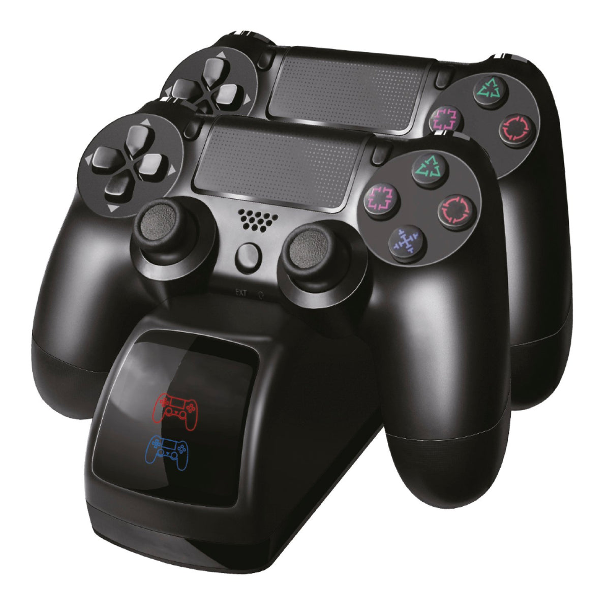 Soporte de carga para controles PS4, inalámbrico, LED,