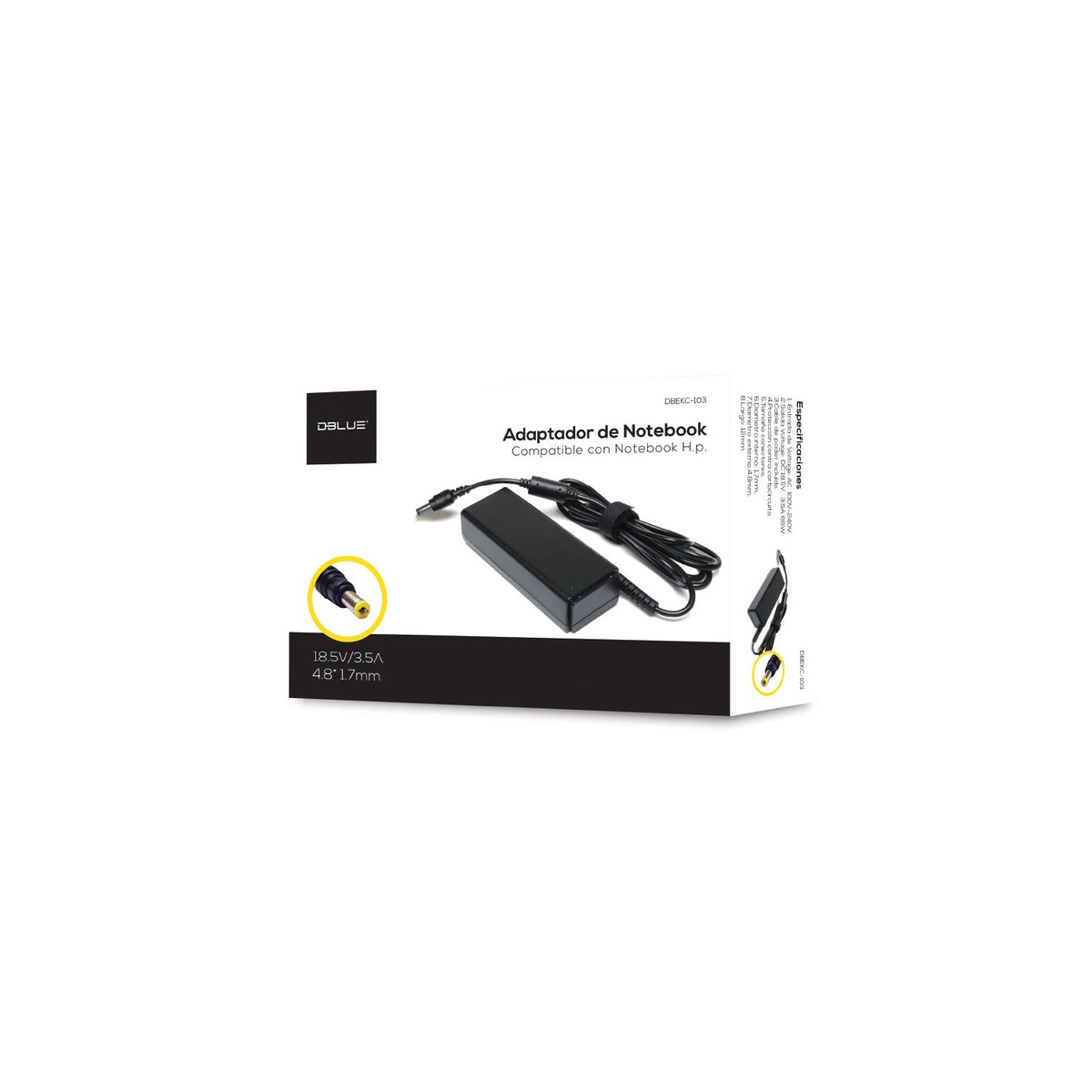 Cargador de notebook DBlue 18.5v/3.5a