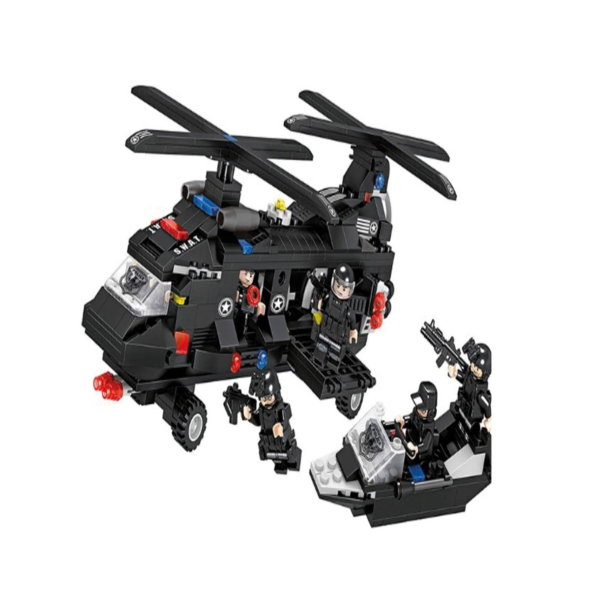 Set de bloques armables, modelo vehículos policiales