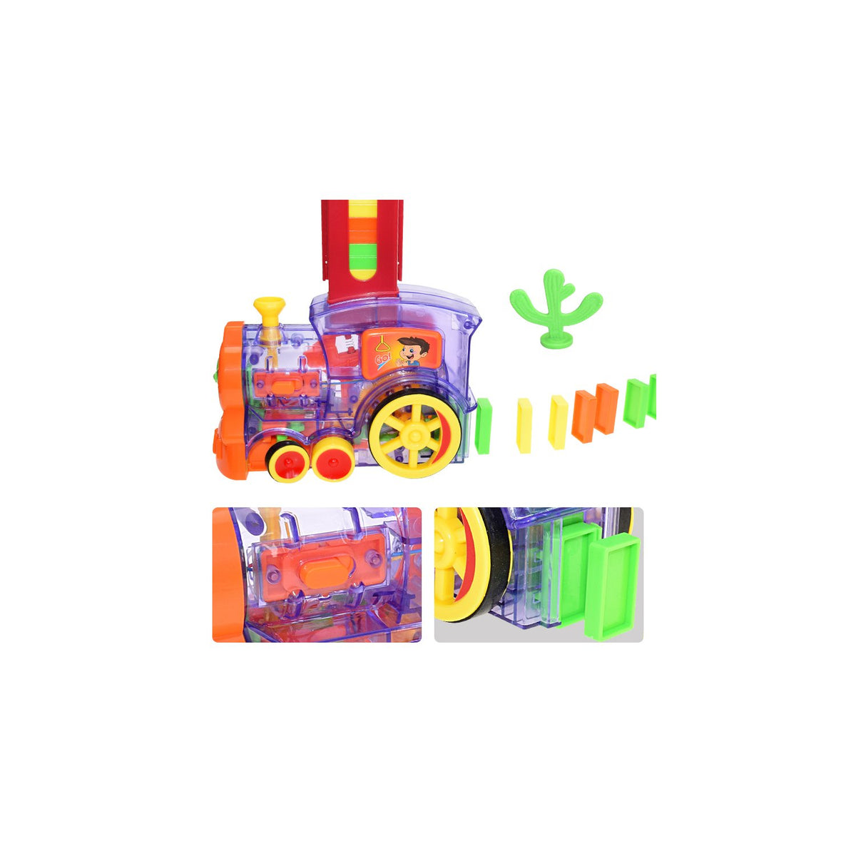 Set de bloques armables, modelo tren eléctrico