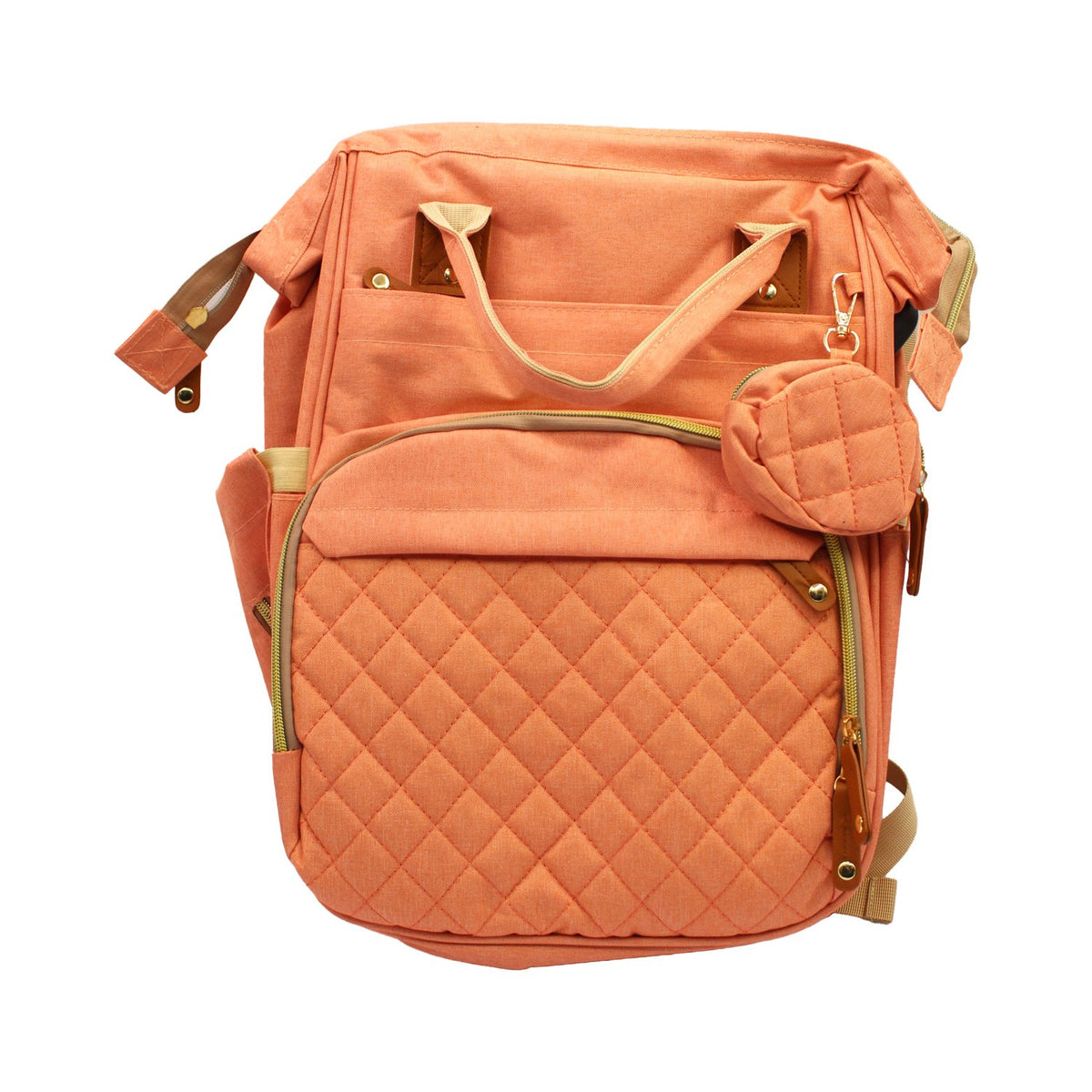 Mochila Pañalera Maternal Premium (Salmón / Melocotón)