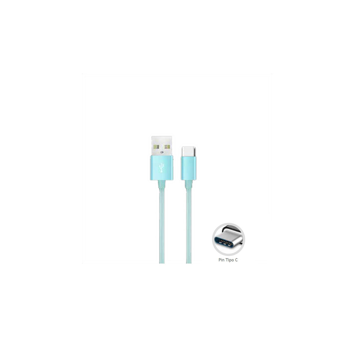Cable Tipo C Para Celulares verde