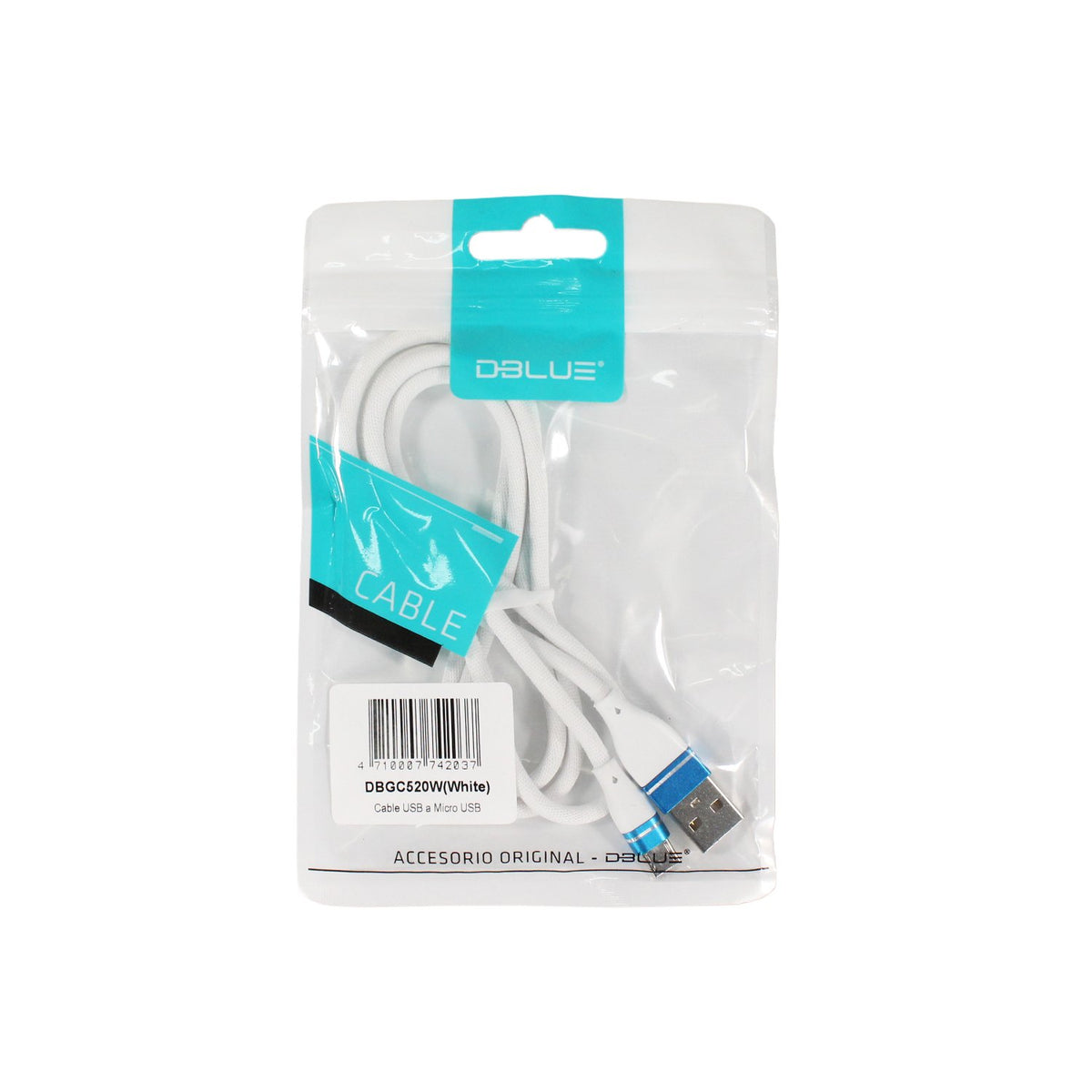 Cable Micro USB DBlue blanco