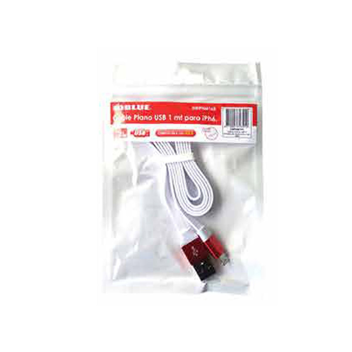 Cable DBlue USB plano a Lightning, 1 mts.