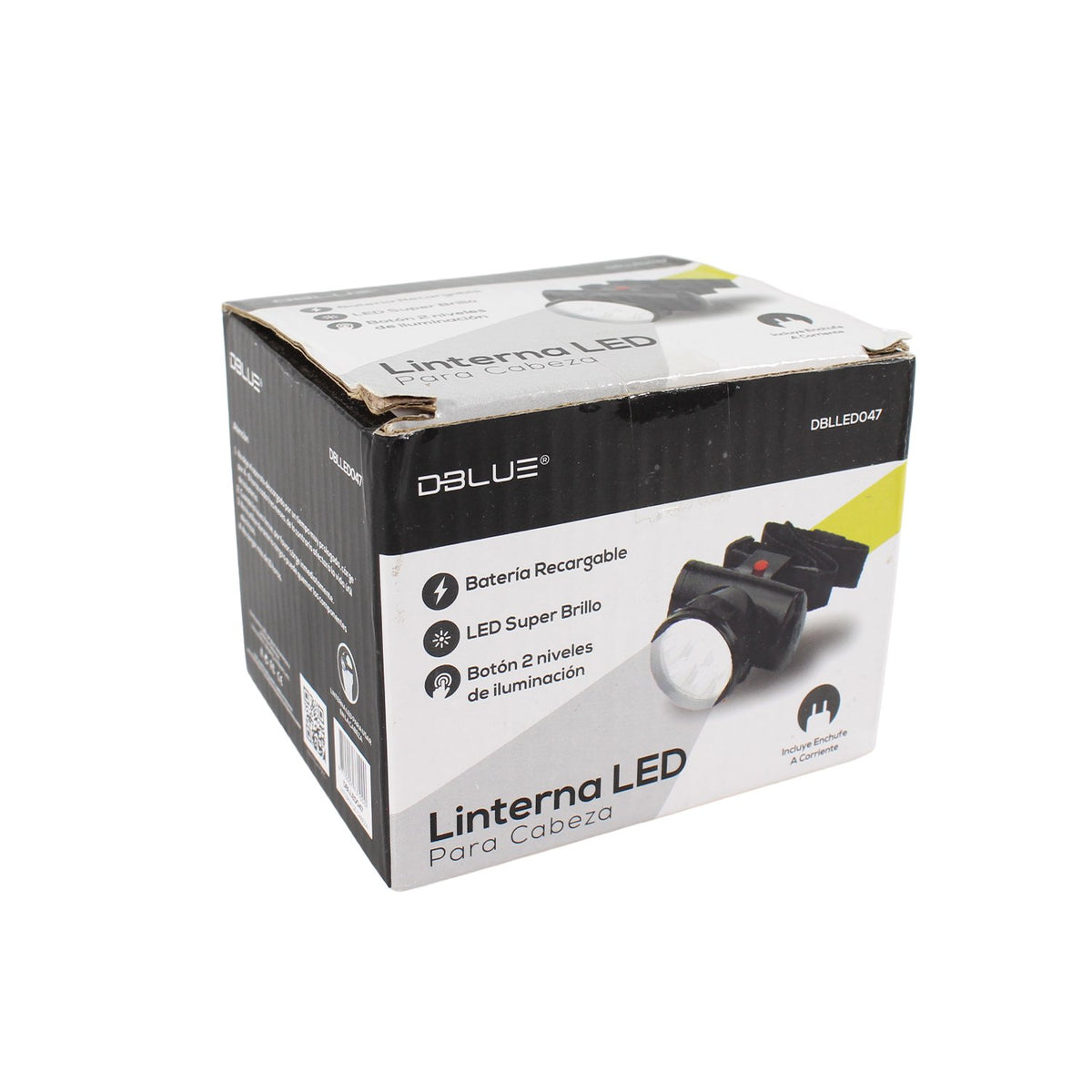 Linterna Led Recargable, 2 Niveles, 20 Horas