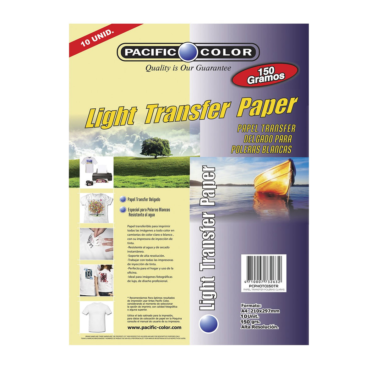 Papel Transfer A4 Pack 10 Un, 150G