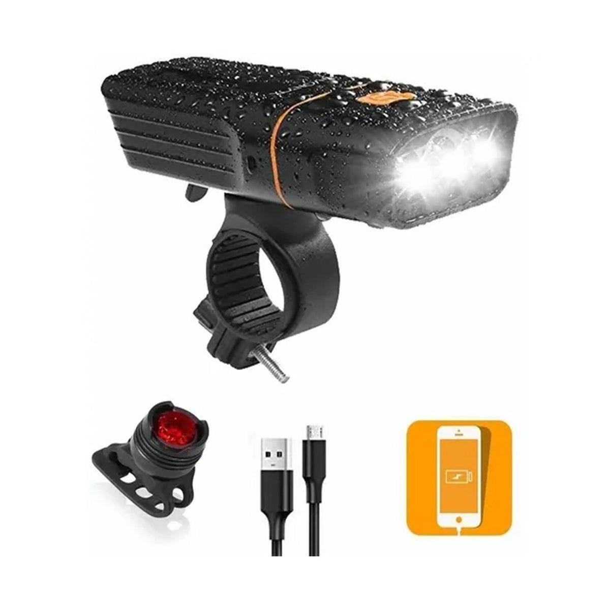 Linterna Tecnolab Led Con Luz T6 Para Bicicletas