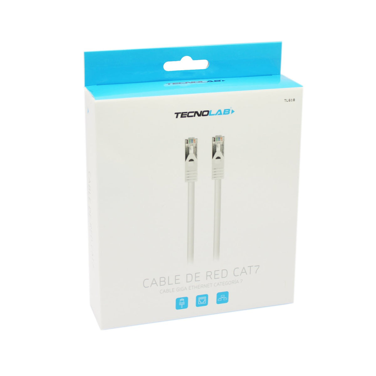 Cable UTP Cat7 - Velocidad 10Gbps, 600Mhz- 5mts