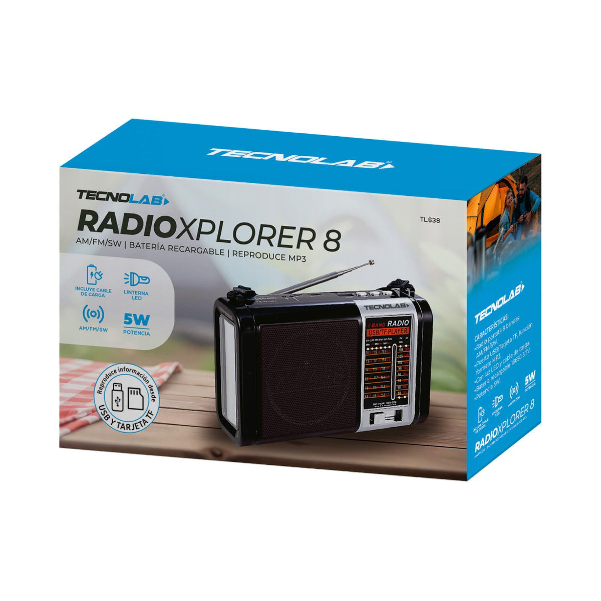 Radio Tecnolab 3 bandas batería litio