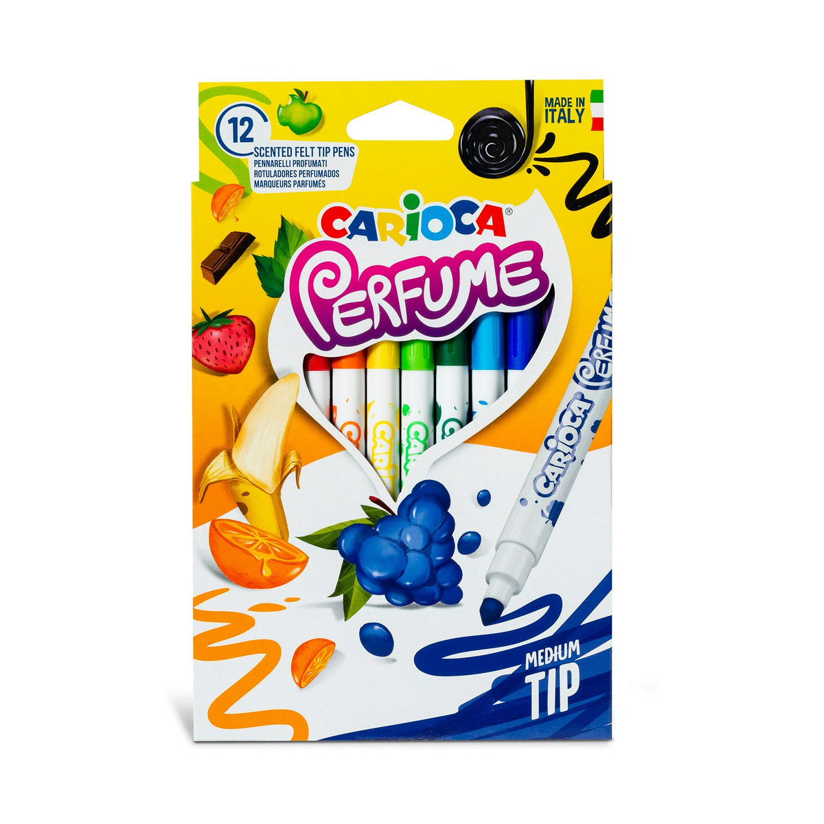 Plumones Perfumados Carioca Perfume 12 Unidades Punta Media