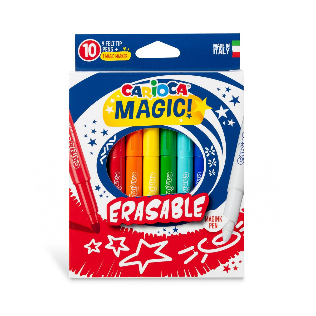 Plumones Carioca Magic Erasable 10 Unidades Borrables