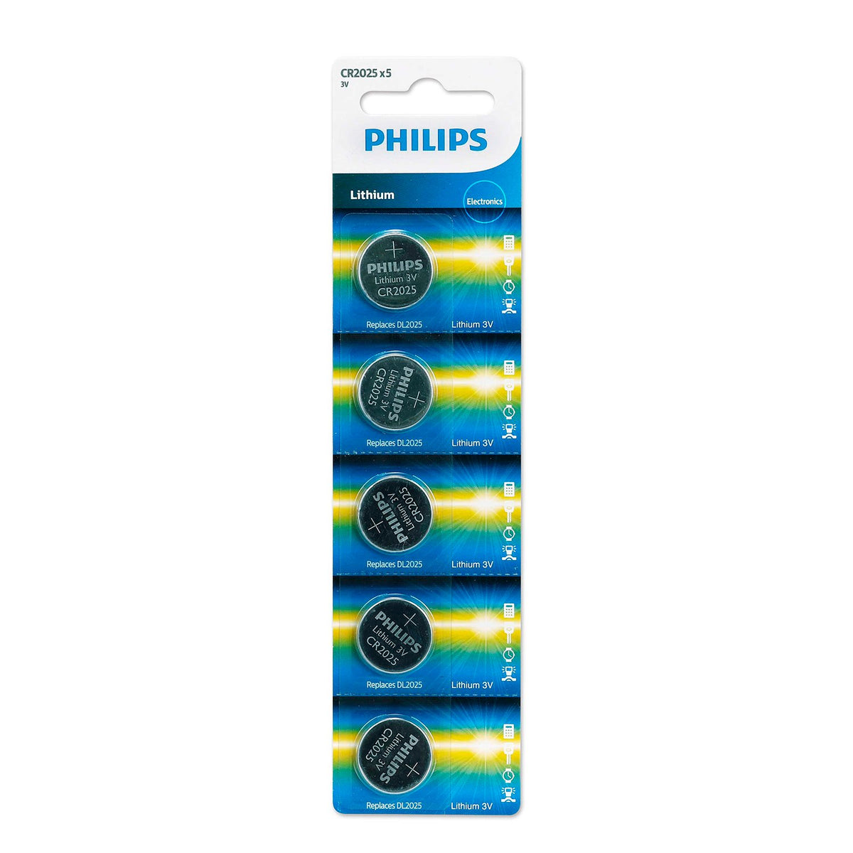Pila PHILIPS Minicells litio 3V, 5 unidades