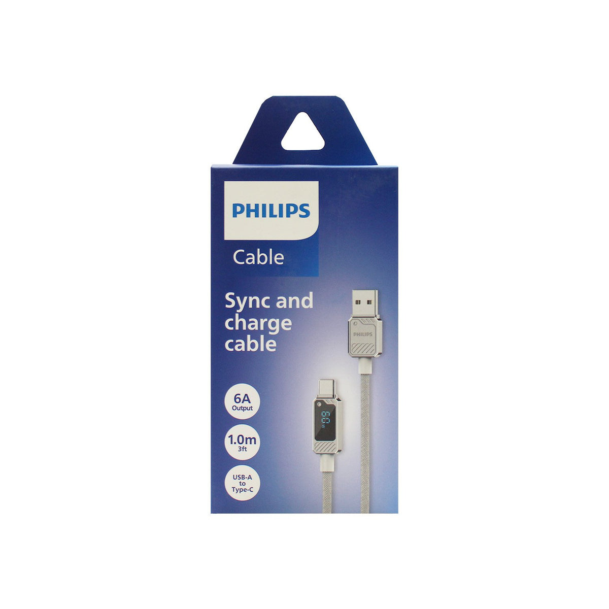 Cable Philips USB 3.2 a tipo c 1mt con pantalla