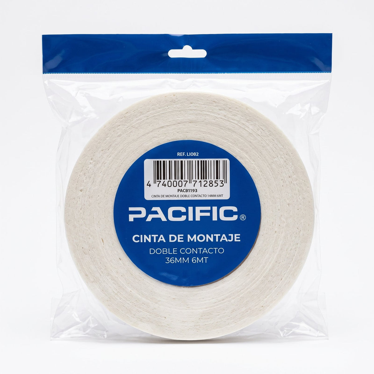 Cinta de Montaje Doble Faz Pacific 36 mm x 6 m – Espuma