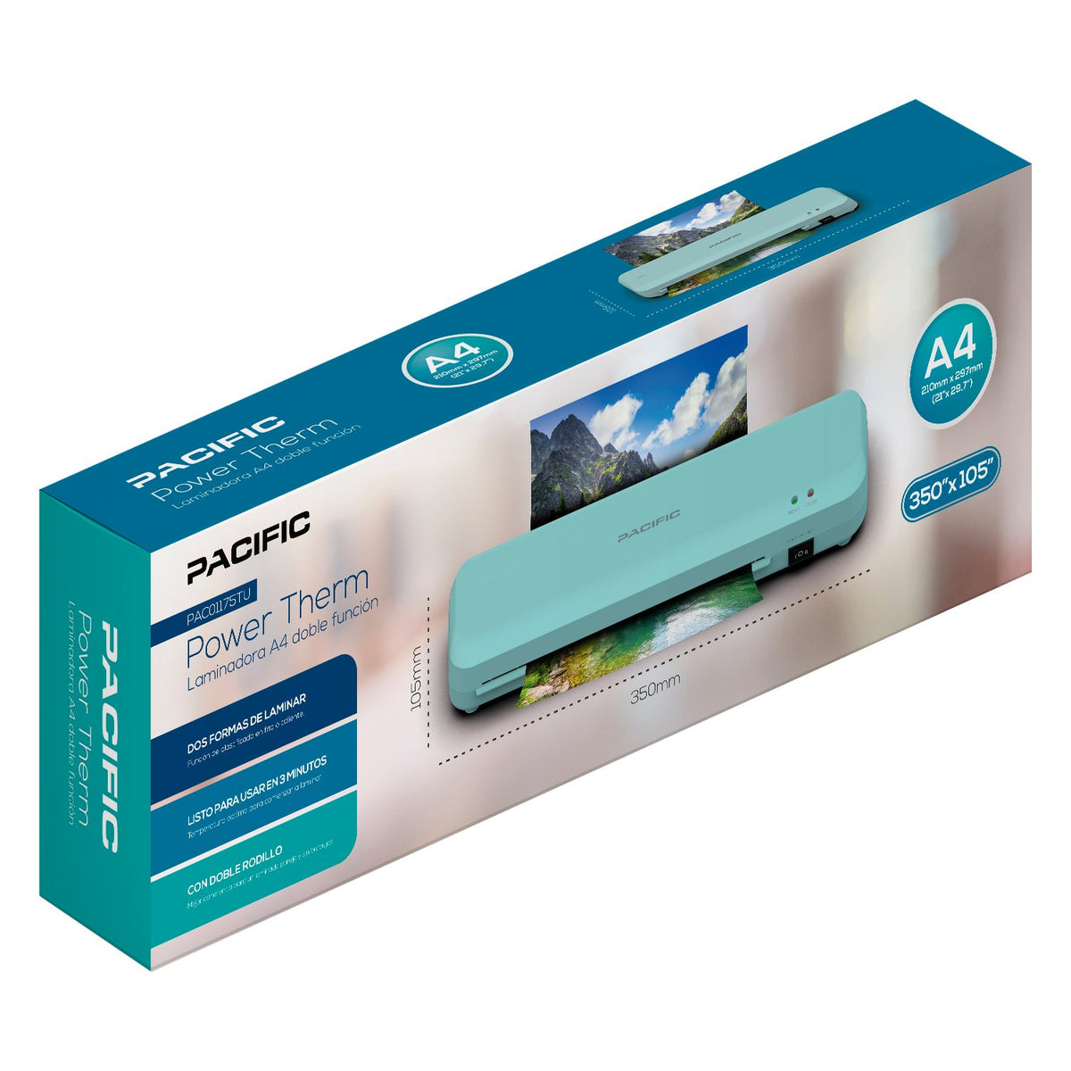 Laminadora Pacific Power Therm A4 Turquesa