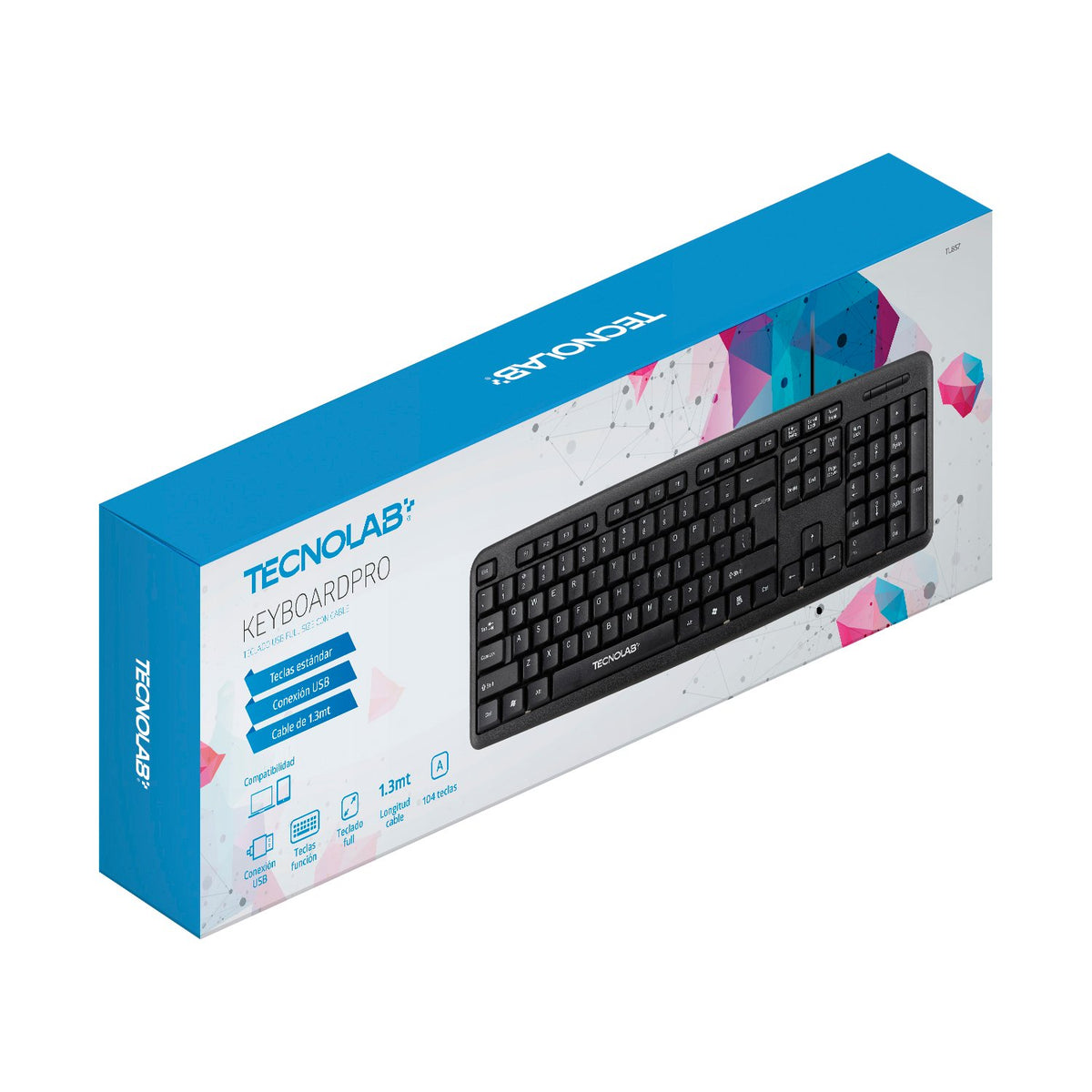 Teclado de Escritorio Alámbrico Tecnolab 100%