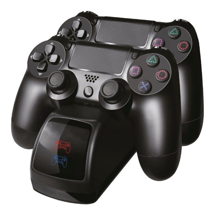 Soporte de carga para controles PS4, inalámbrico, LED,