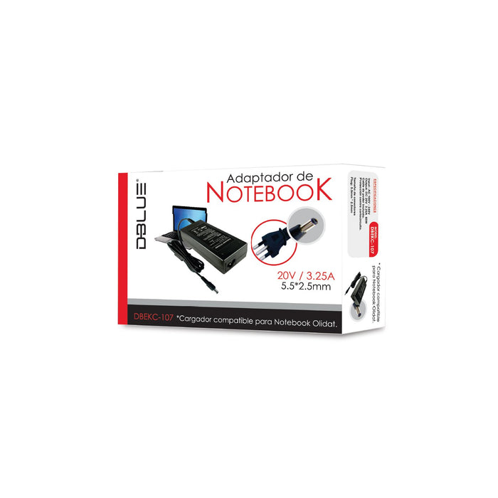 Cargador de notebook DBlue 20V 3,25A olidata