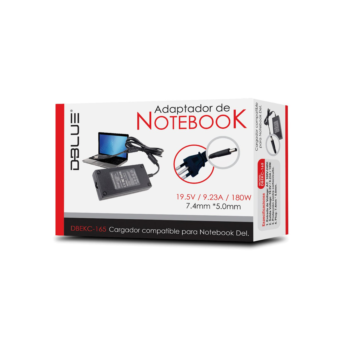 Cargador de notebook DBlue 19.5v/9.23a