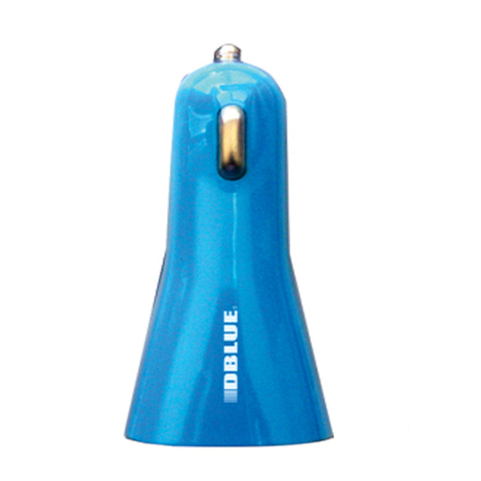 Mini cargador DBlue de automóvil 2.1A - 12V, 2 puertos USB.