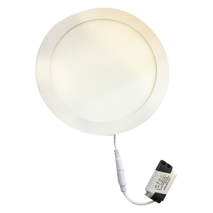 Foco LED panel ondo sobrepuesto, 18W, Luz blanca, ahorro 80%