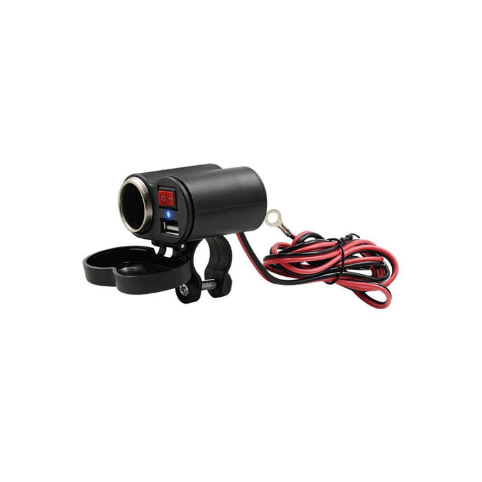 Cargador USB y encendedor, para motos, 12V