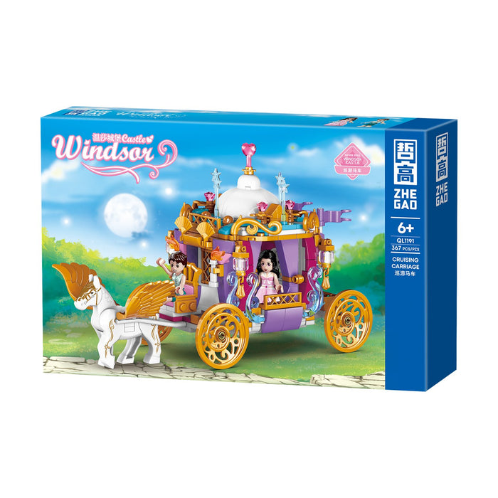 Set de bloques armables, modelo carruaje de princesas