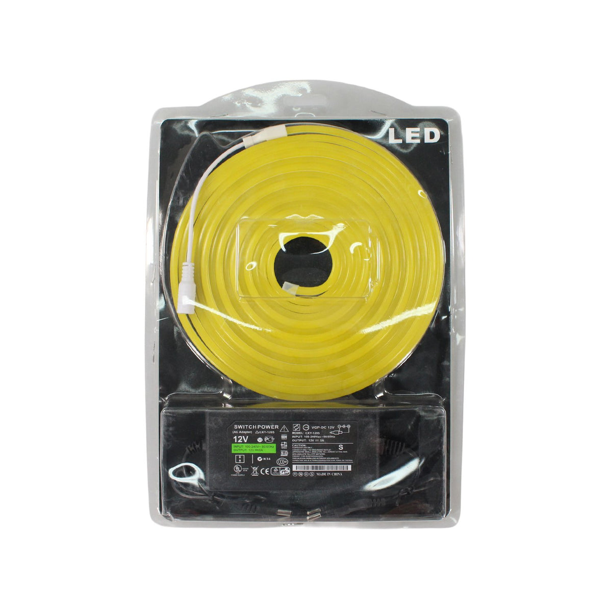 Tira led neón 5mts amarillo lima