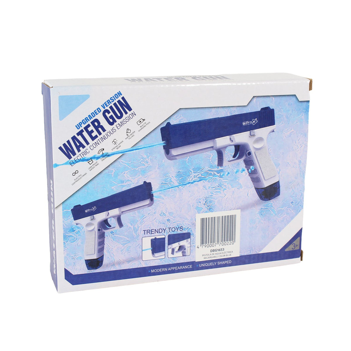 Pistola De Agua Eléctrica Recargable Color Blue