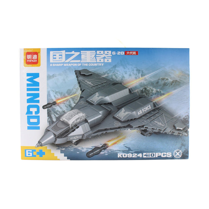 Set de bloques armables, modelo avión de batalla