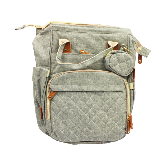 Mochila Pañalera Maternal Premium (Gris Melange / Jaspeado)