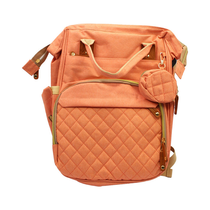 Mochila Pañalera Maternal Premium (Salmón / Melocotón)
