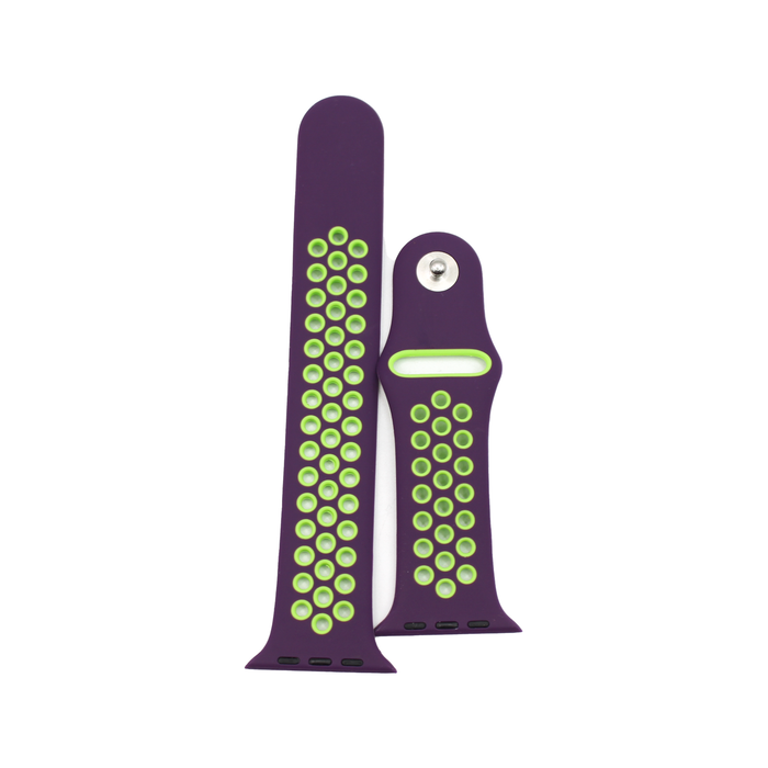 Correa Silicona Applewatch Purple Green