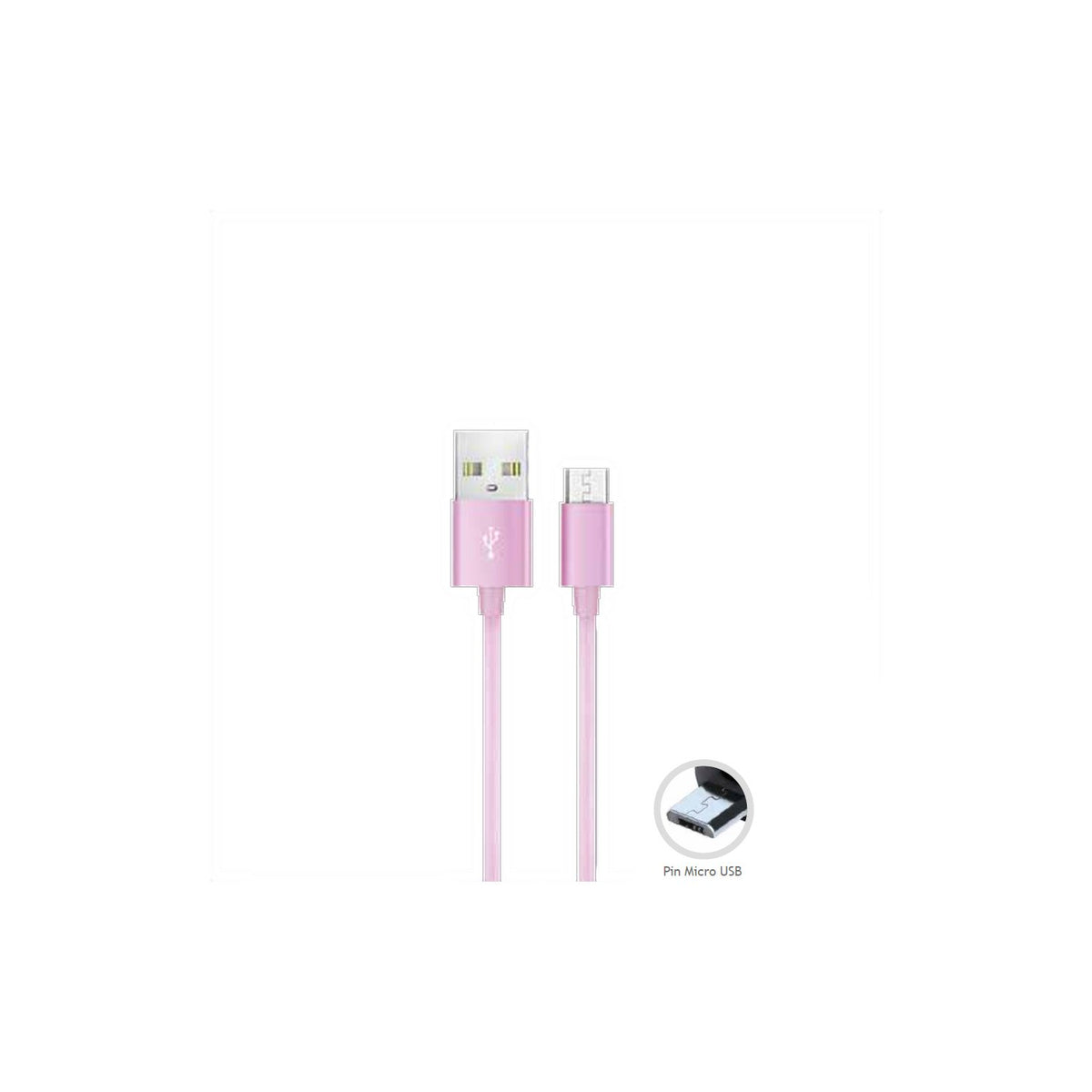 Cable Micro USB DBlue rosa