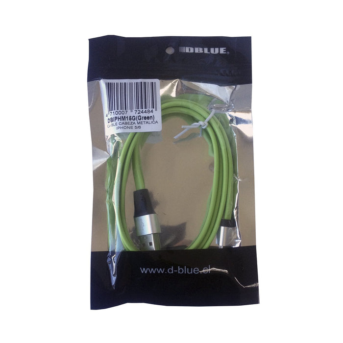 Cable DBlue USB plano a Lightning, 1 mts.