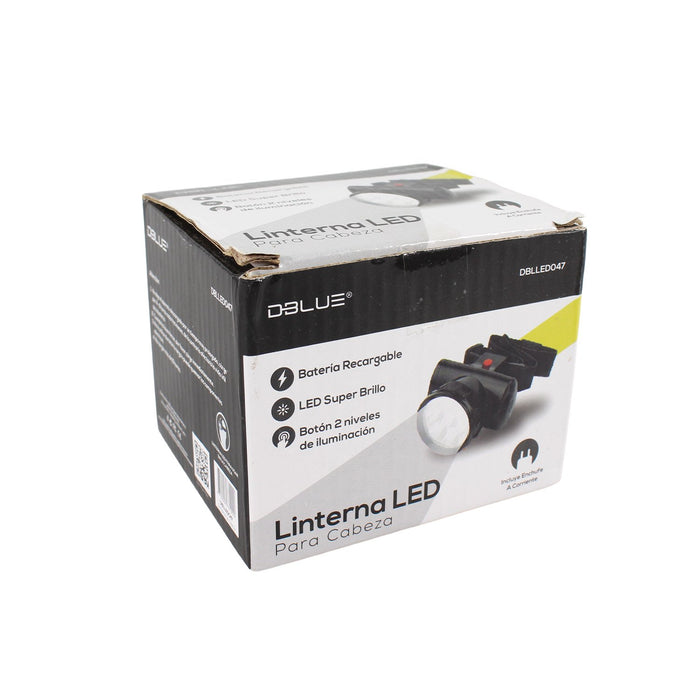 Linterna Led Recargable, 2 Niveles, 20 Horas