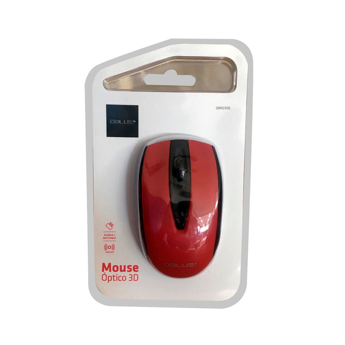 Mouse Inalámbrico Óptico 3D DBlue, 2.4 GHZ, 1200 DPI