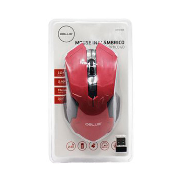 Mouse Inalámbrico Óptico 3D DBlue, 2.4 GHZ, 1000 DPI