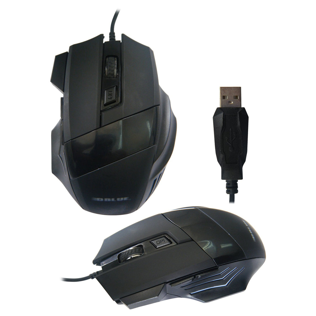 Mouse Gamer USB, 800- 1200- 1600Dpi, Luz Led