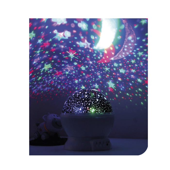 Luz Nocturna Con Proyección de Estrellas. rosa