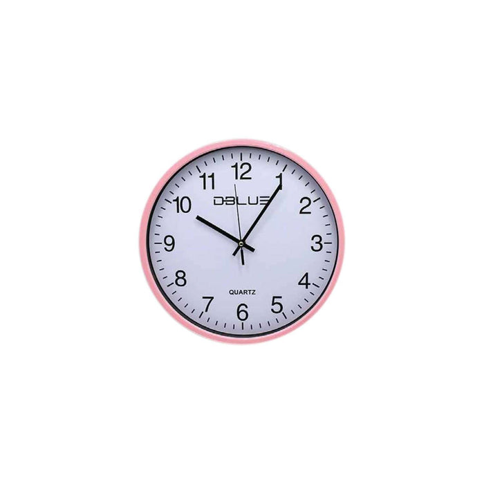Reloj de pared 35 cm bordes rosados