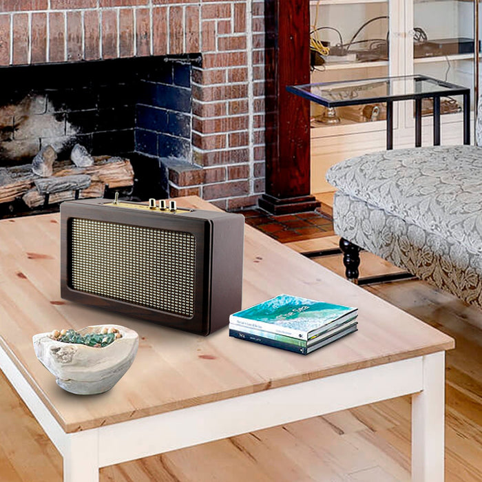 Parlante Retro portátil BT/USB, DBlue, 30 W, FM/Wifi.
