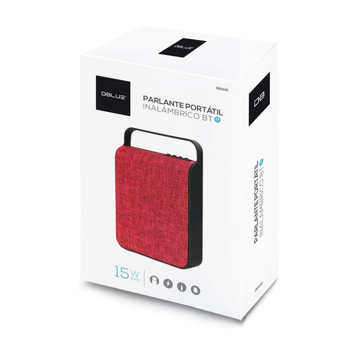Parlante portátil Inalámbrico BT, 15W, USB/SD/FM