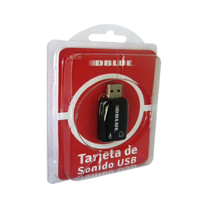 Tarjeta de sonido USB 2.0, DBlue. entrada Jack de 3.5mm