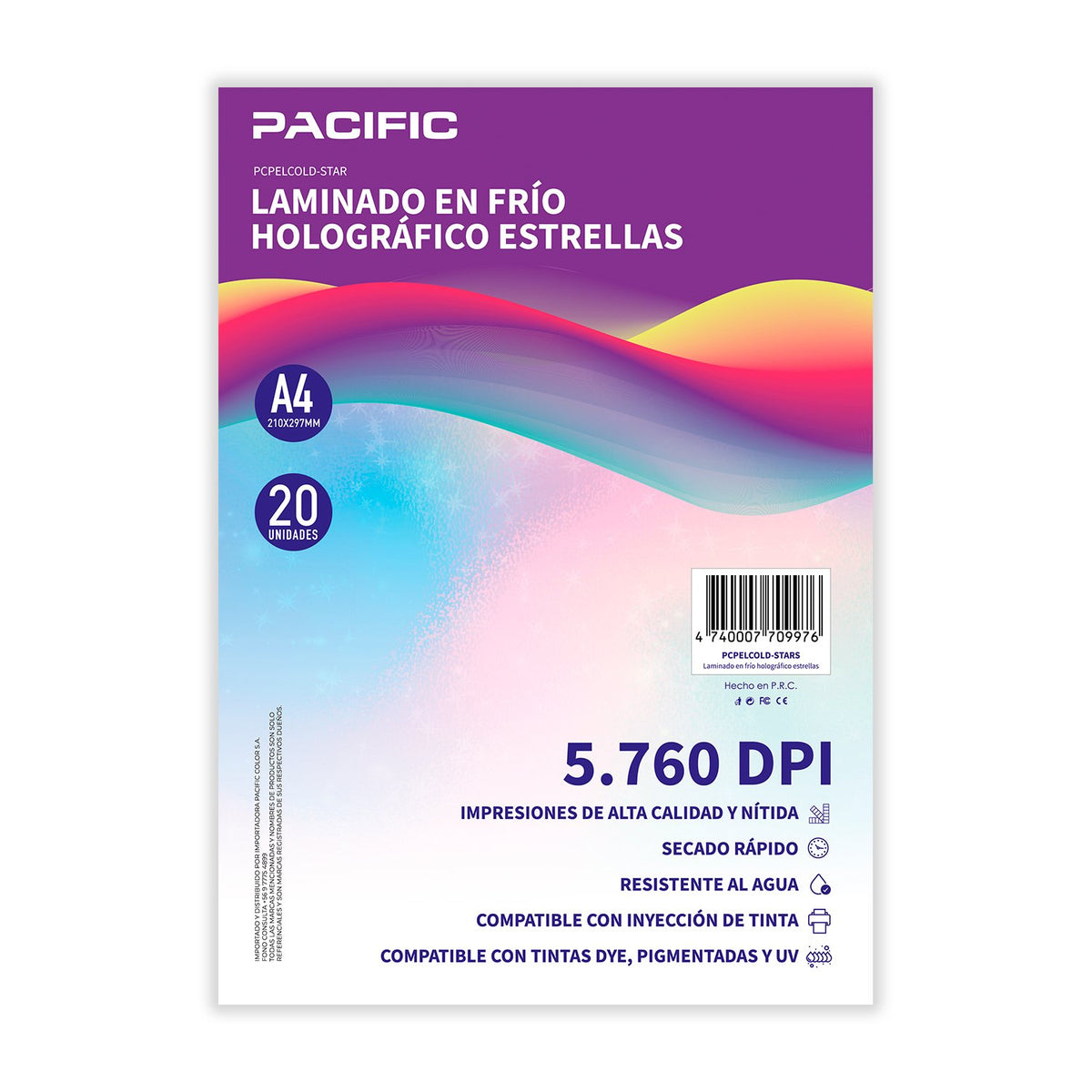 Laminado en frío holográfico estrellas
