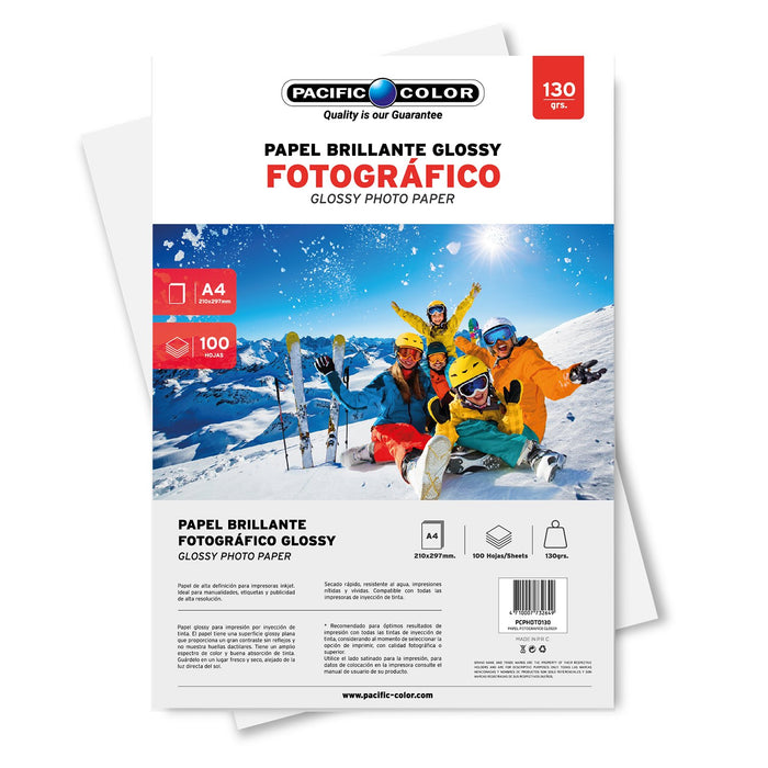 Papel Fotográfico Glossy A4 100 Hojas 130G