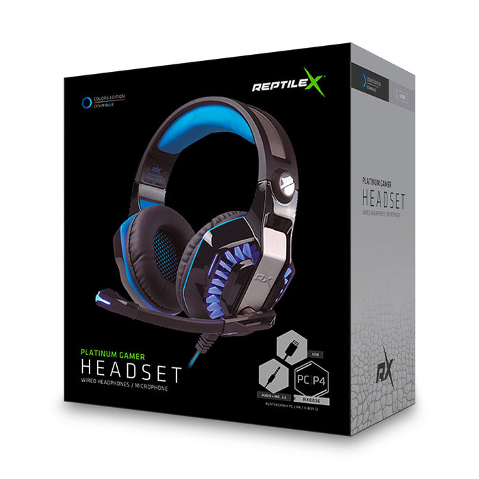 Audífono ReptileX Gamer Con Led y Micrófono