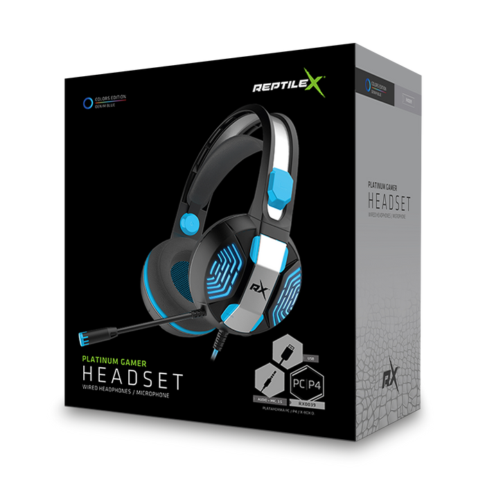 Audífono ReptileX Gamer Con Led y Micrófono