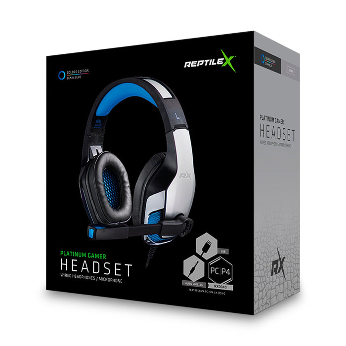 Audífono ReptileX Gamer Con Led y Micrófono